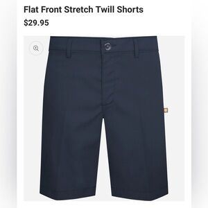 Dennis Uniform Navy Shorts Flat front Adult 30/31/32